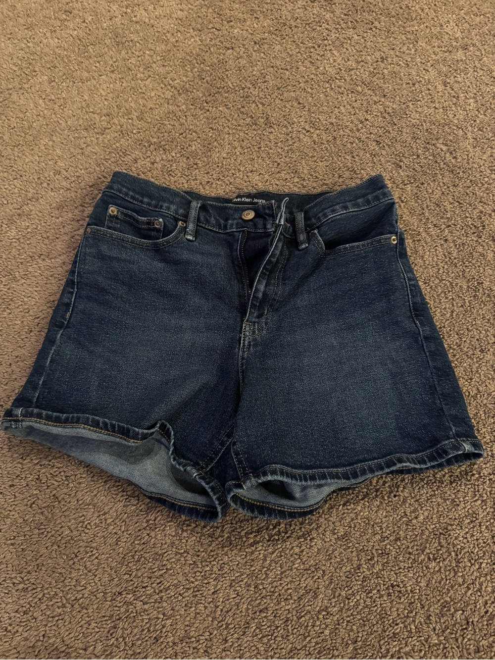 Calvin Klein Dark Blue Denim Women's Shorts